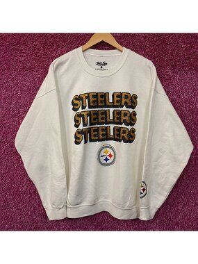 Junk Food Clothing Pittsburgh Steelers Repeat Bling Flea Market Crew Sweatshirt